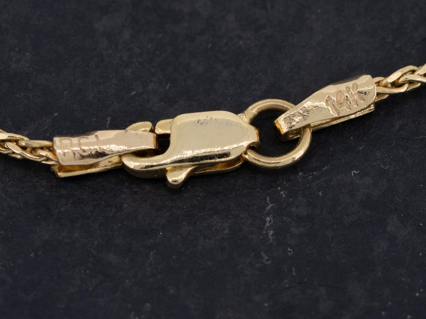 14k Yellow Gold Wheat Chain Necklace 18 inches Gold Jewelry - Redpoint Jewelry