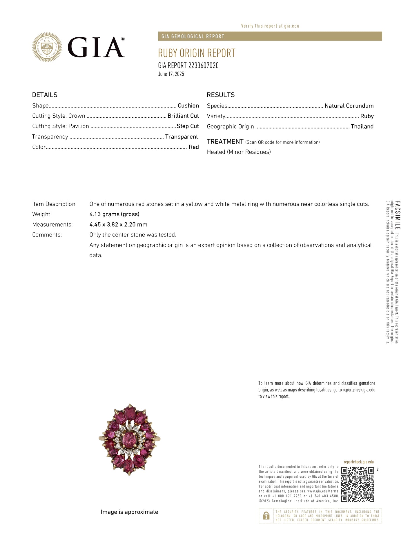 Edwardian Ruby and Diamond Engagement Ring 14k Gold GIA Certified