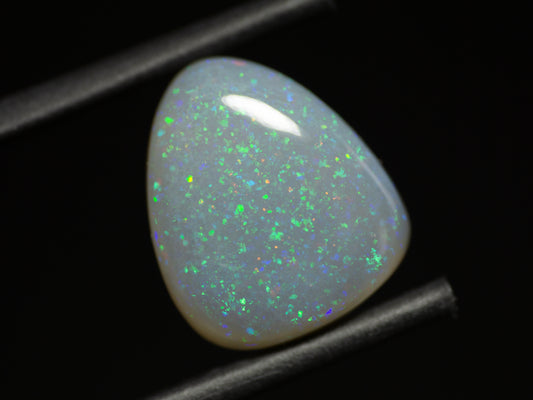 4.73 Carat Dark Crystal Opal Triangle Cabochon Lightning Ridge Australia - Redpoint Jewelry 