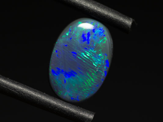 1.43 Carat Black Opal Oval Cabochon Lightning Ridge Australia - Redpoint Jewelry 