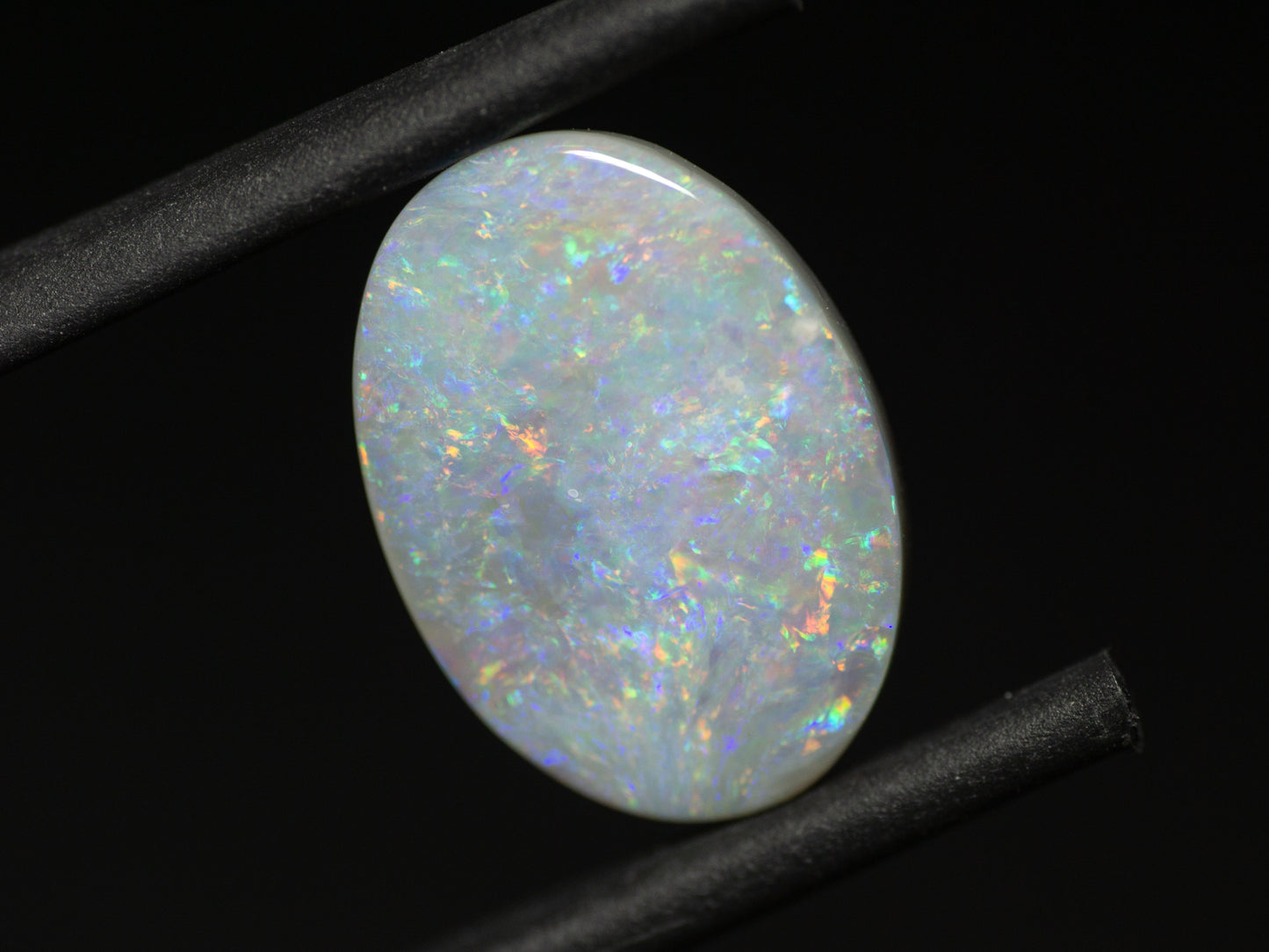 3.51 Carat Dark Opal Oval Cabochon Lightning Ridge Australia - Redpoint Jewelry 