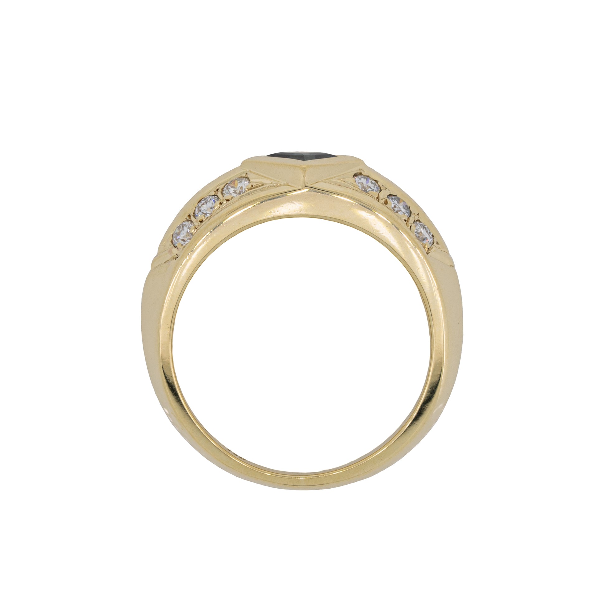 Vintage Natural Blue Sapphire and Diamond Ring in 14k Gold