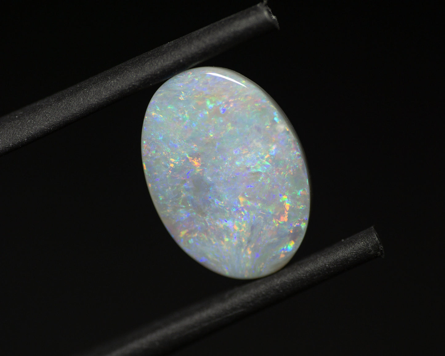 3.51 Carat Dark Opal Oval Cabochon Lightning Ridge Australia - Redpoint Jewelry 