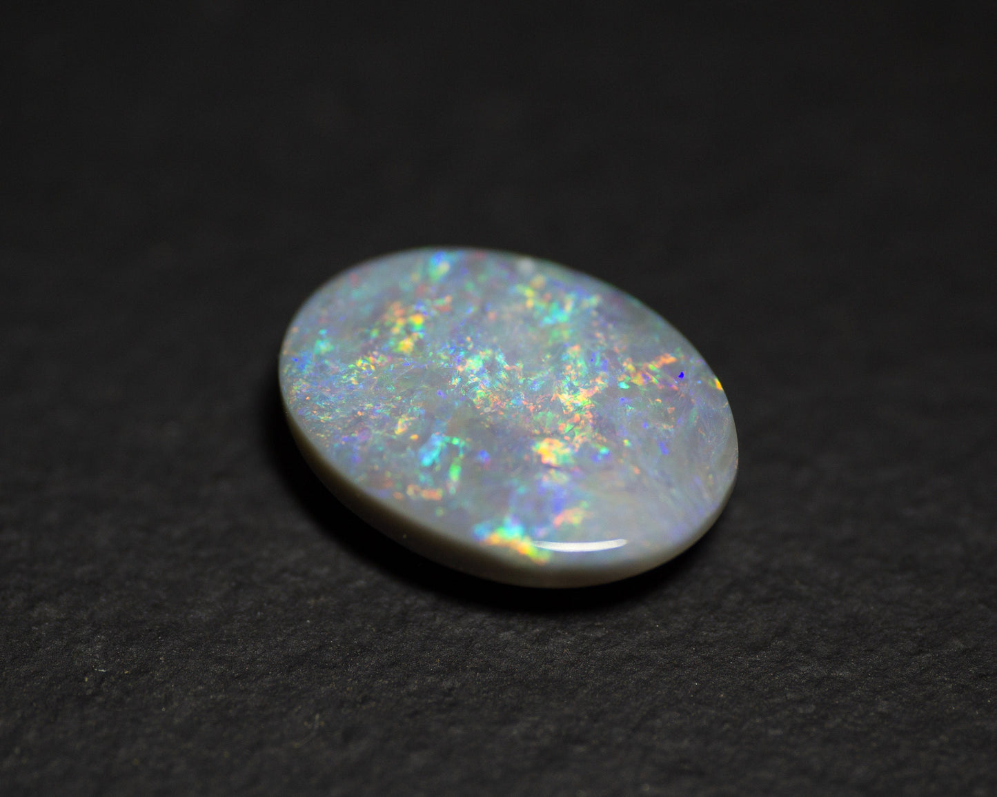 3.51 Carat Dark Opal Oval Cabochon Lightning Ridge Australia - Redpoint Jewelry 