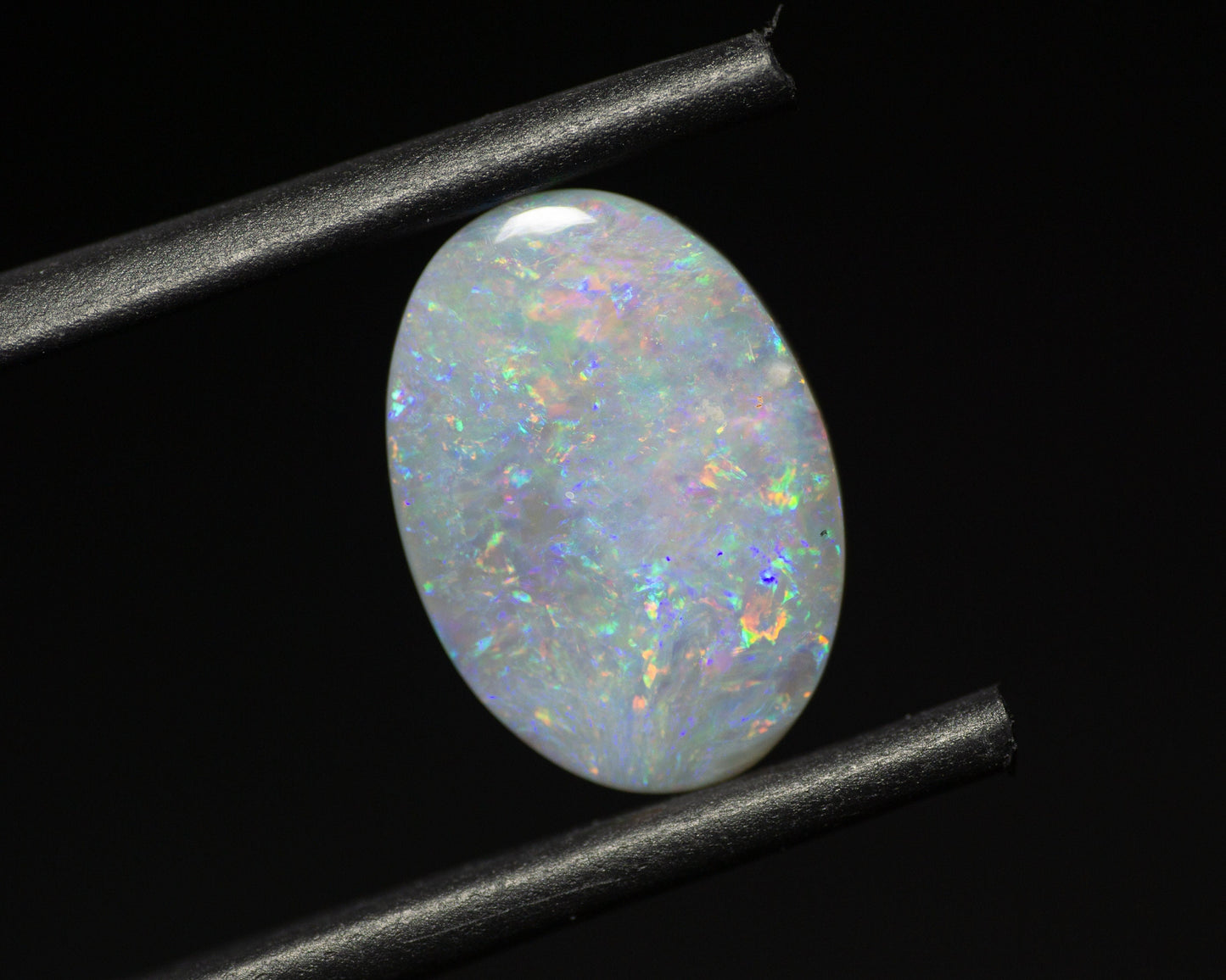 3.51 Carat Dark Opal Oval Cabochon Lightning Ridge Australia - Redpoint Jewelry 