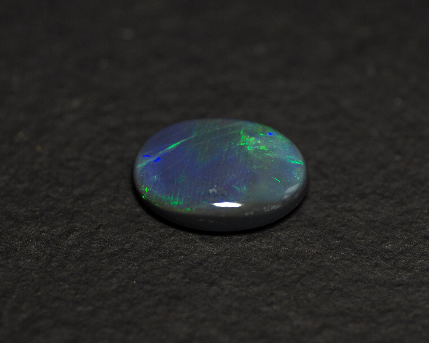 1.43 Carat Black Opal Oval Cabochon Lightning Ridge Australia - Redpoint Jewelry 