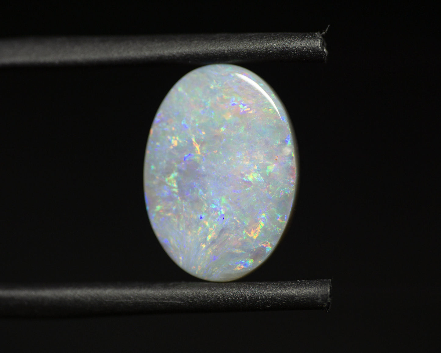 3.51 Carat Dark Opal Oval Cabochon Lightning Ridge Australia - Redpoint Jewelry 