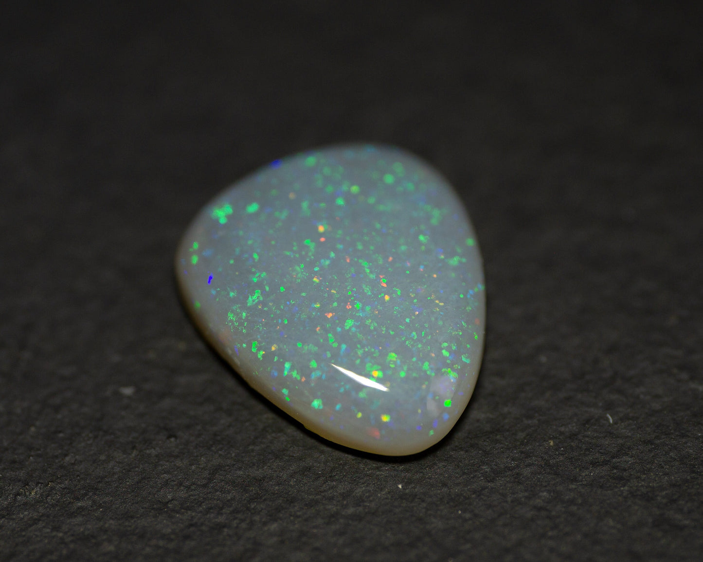 4.73 Carat Dark Crystal Opal Triangle Cabochon Lightning Ridge Australia - Redpoint Jewelry 