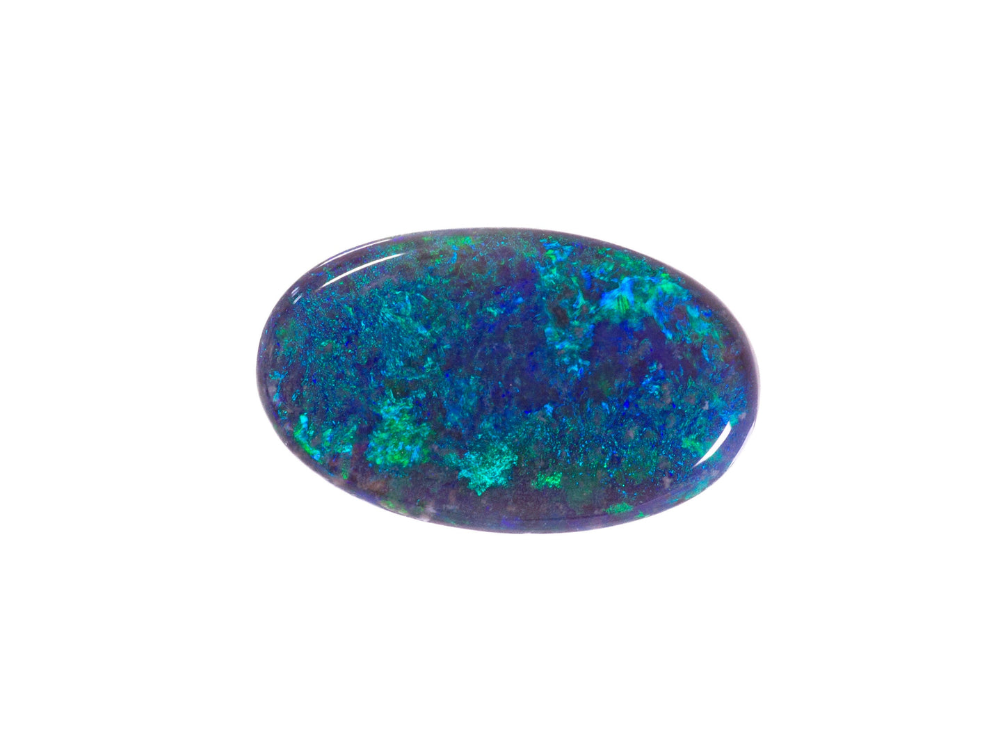 1.53 Carat Australian Black Opal Oval Cabochon Lightning Ridge - Redpoint Jewelry 