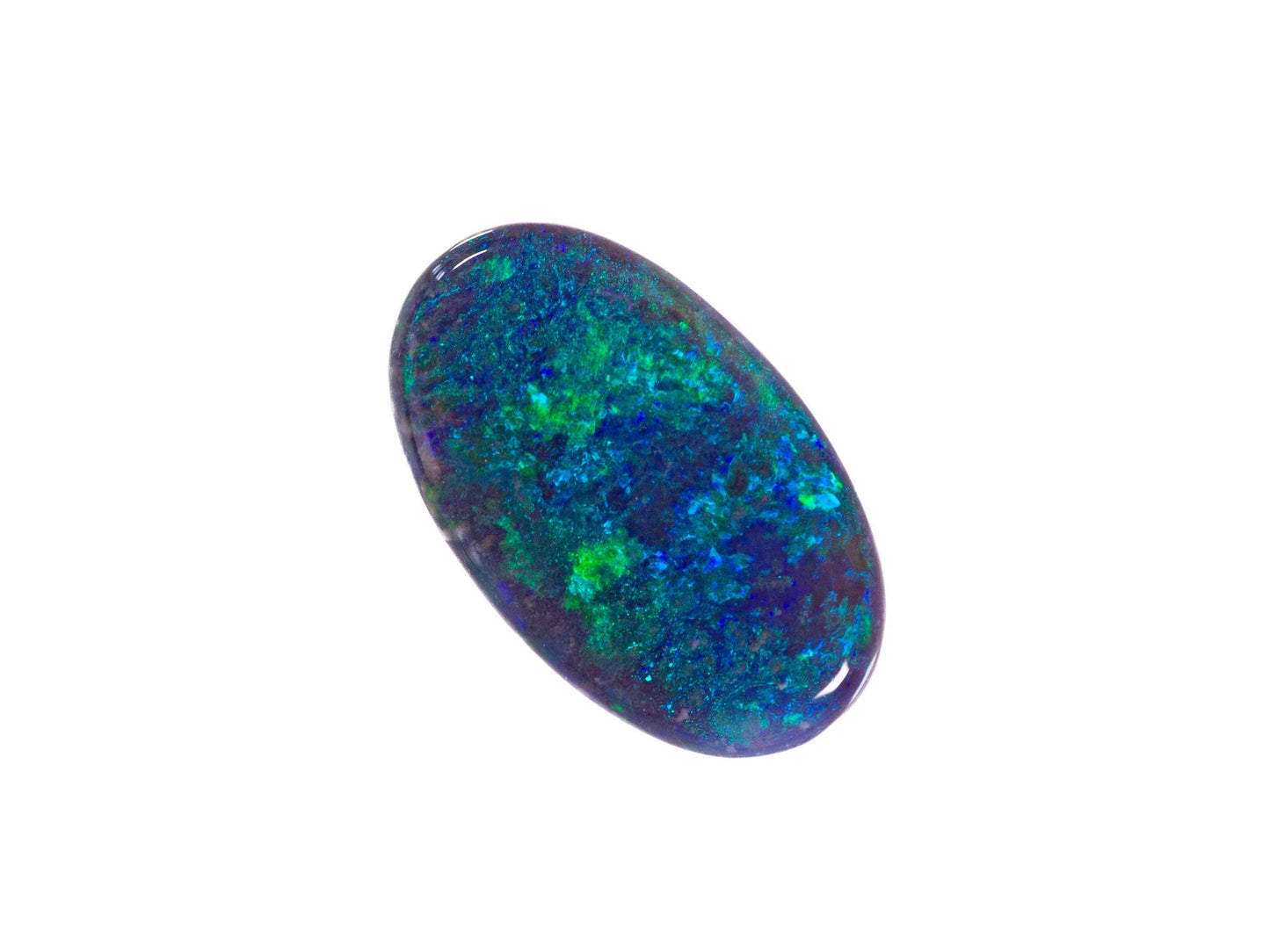 1.53 Carat Australian Black Opal Oval Cabochon Lightning Ridge - Redpoint Jewelry 