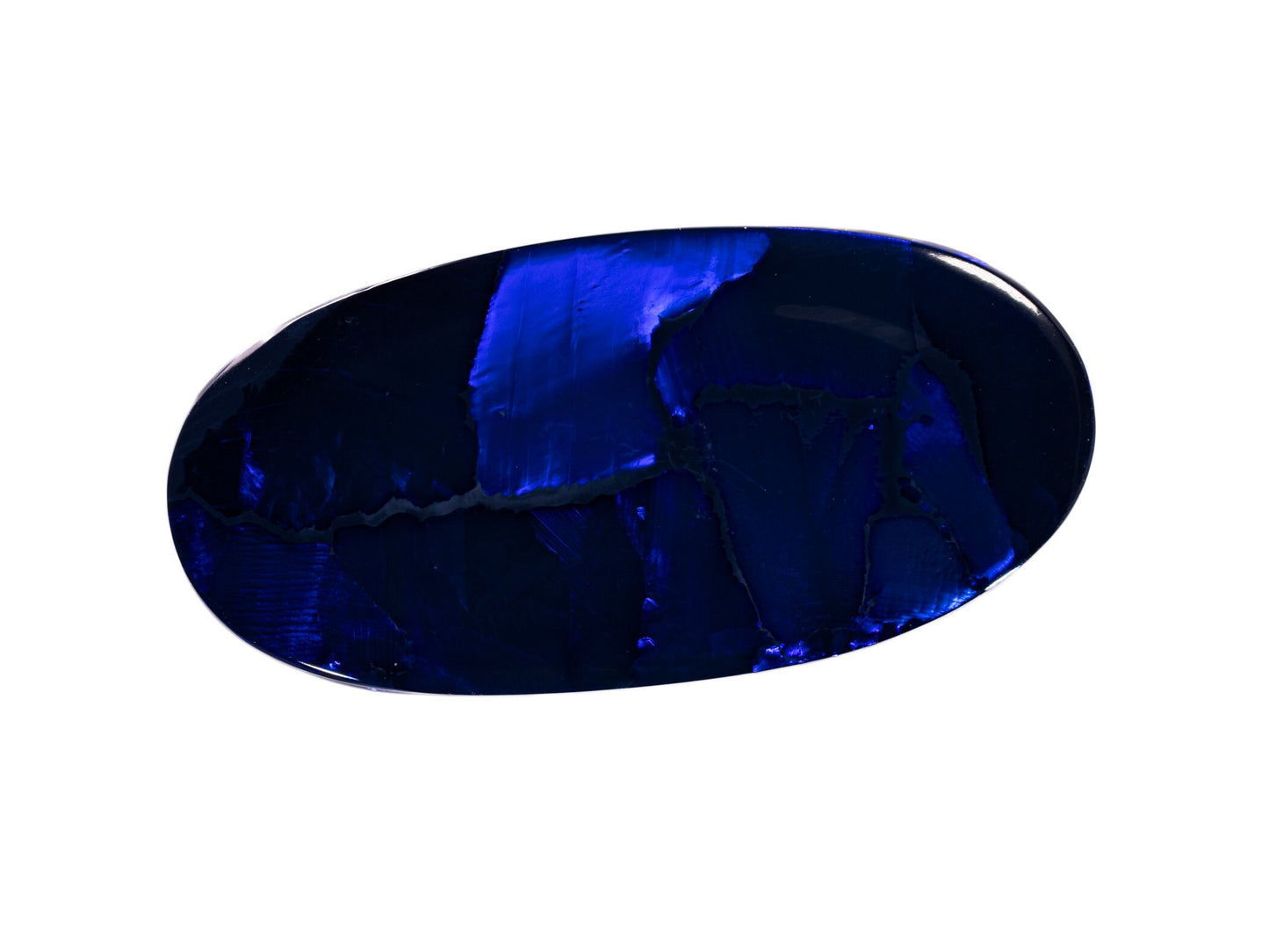 9.47 Carat Black Opal Oval Cabochon Lightning Ridge Australia Blue Flagstone Pattern - Redpoint Jewelry 