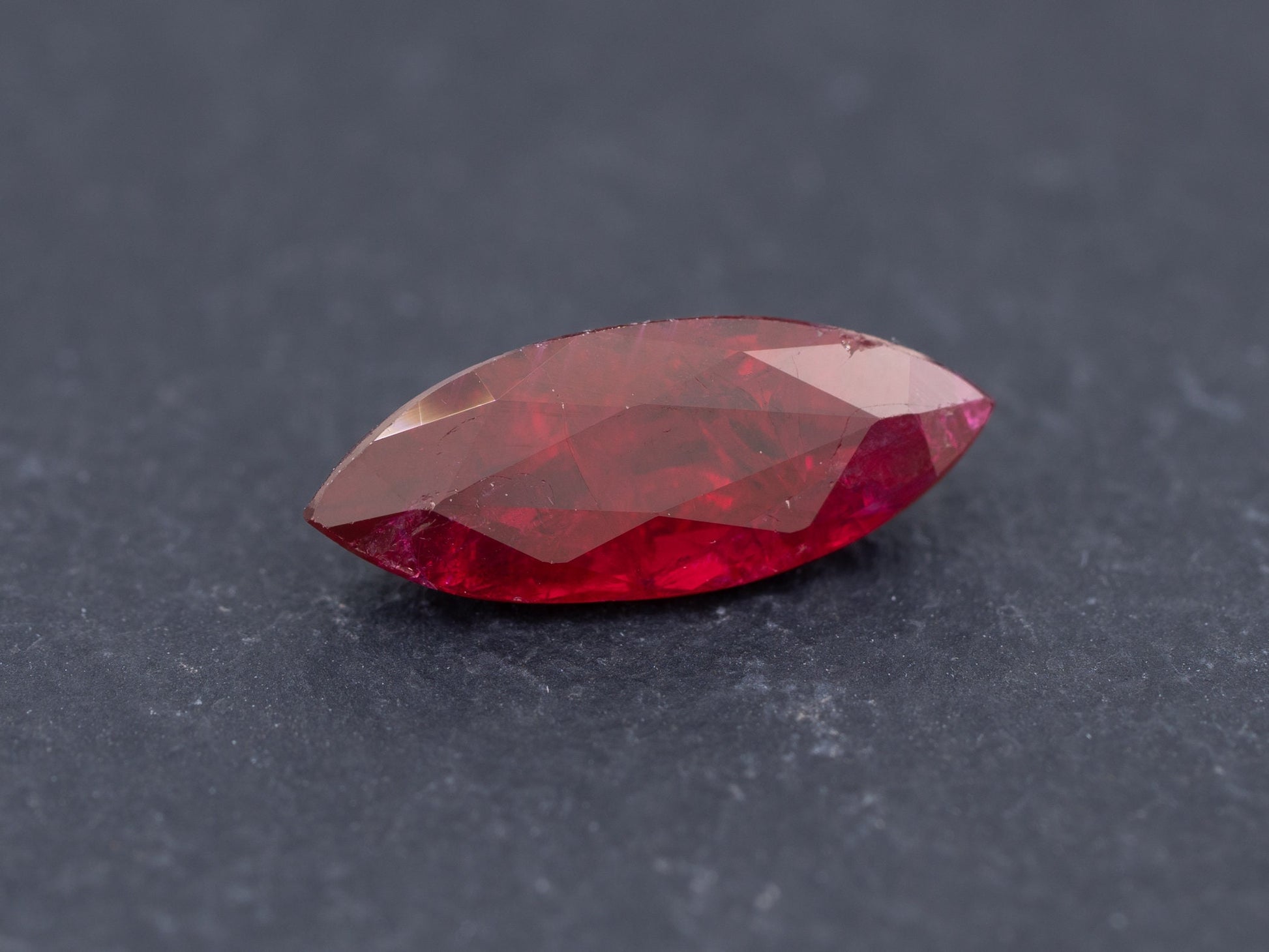 1.01ct GIA Certified Unheated Red Ruby Marquise Shape - Redpoint Jewelry 