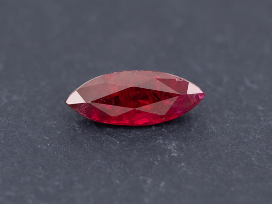 1.01ct GIA Certified Unheated Red Ruby Marquise Shape - Redpoint Jewelry 