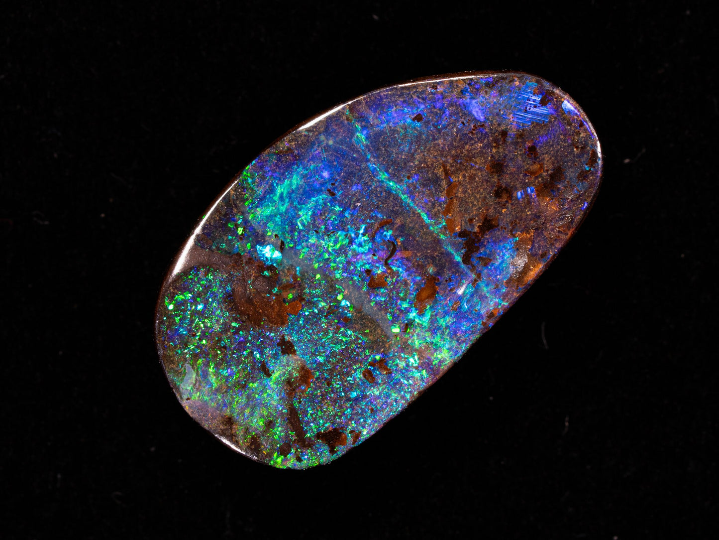 6.89 Carat Australian Boulder Opal Freeform Australia Green Blue - Redpoint Jewelry 