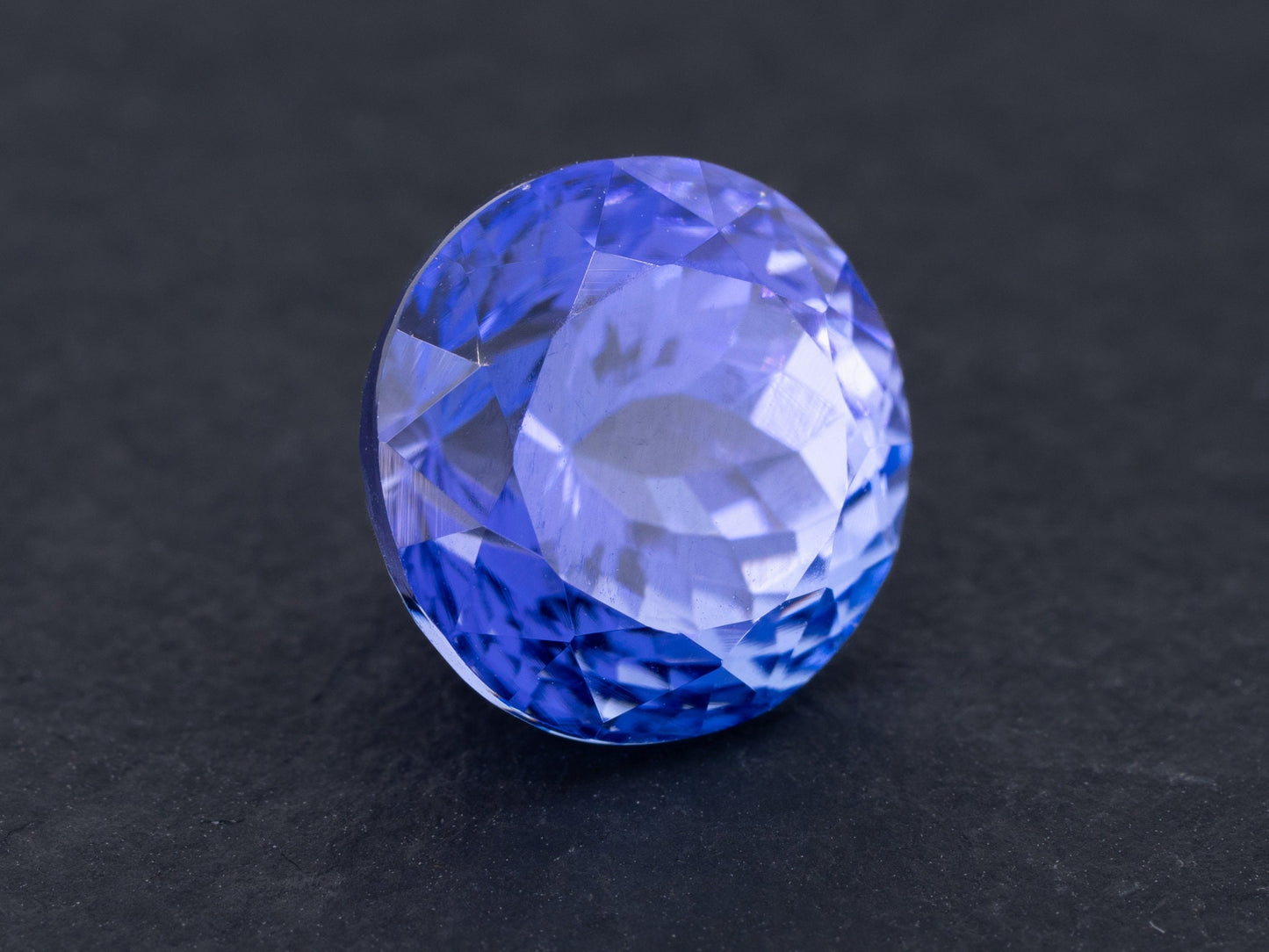 4.05ct Blue Violet Color Natural Tanzanite Round Cut - Redpoint Jewelry 