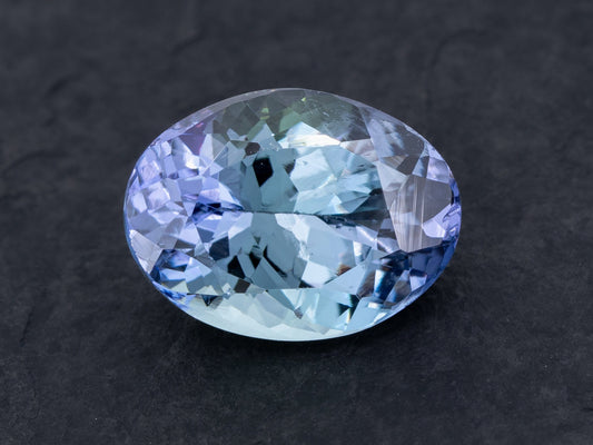 3.94ct Blue Green Violet Color Natural Tanzanite Oval Shape - Redpoint Jewelry 