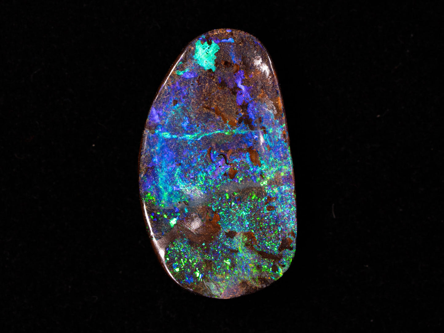 6.89 Carat Australian Boulder Opal Freeform Australia Green Blue - Redpoint Jewelry 