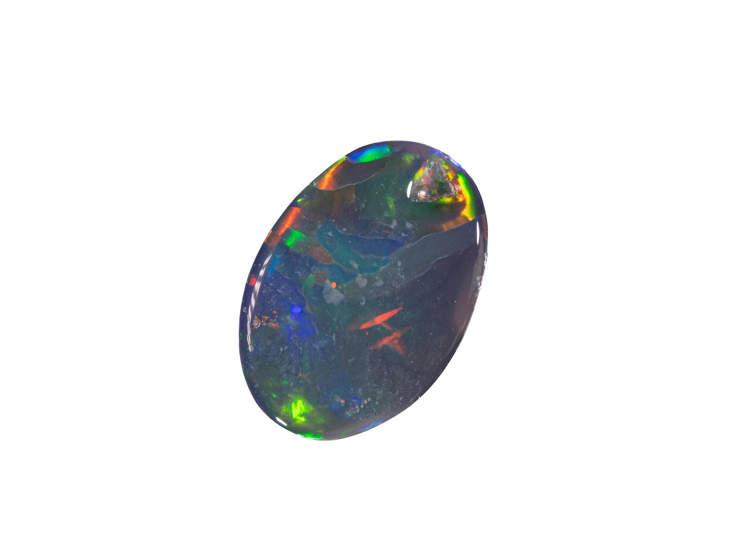 2.30 Carat Black Opal Oval Cabochon Lightning Ridge Australia