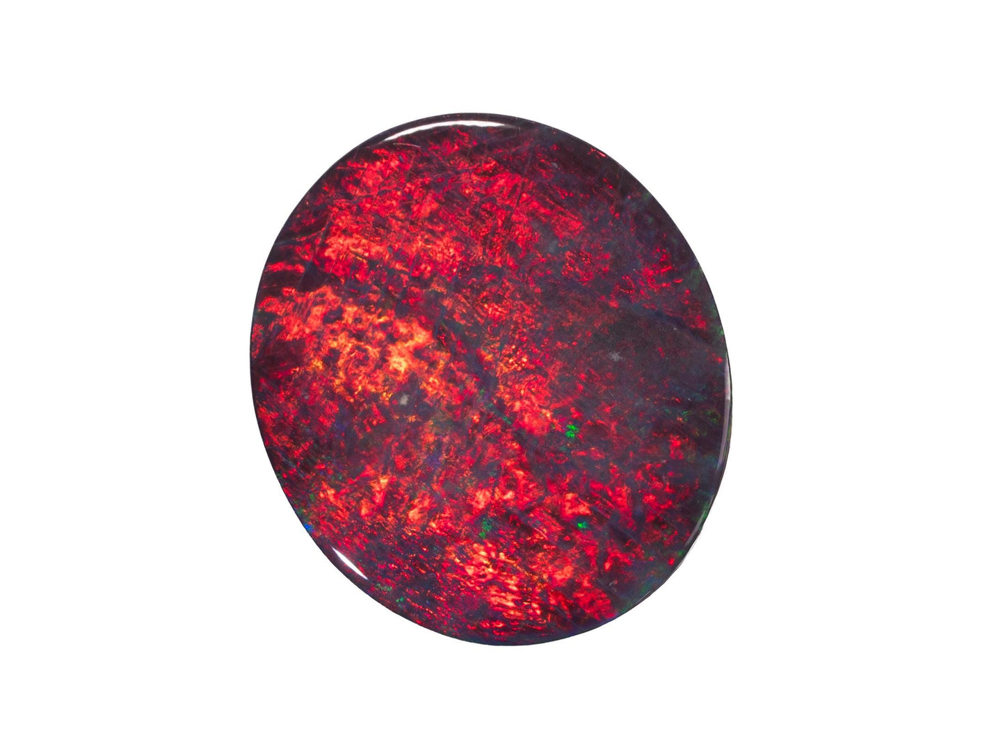 6.28 Carat Red Black Opal Oval Cabochon Lightning Ridge Australia