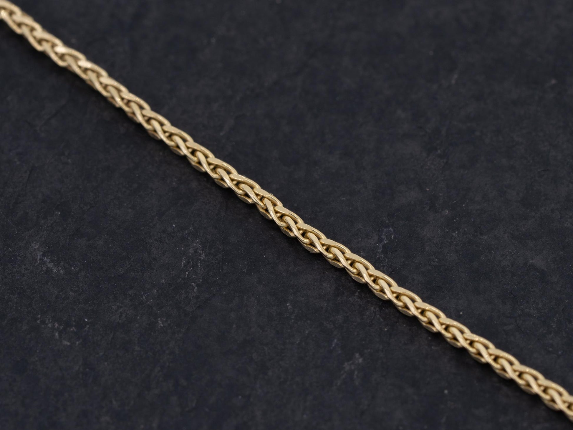 14k Yellow Gold Wheat Chain Necklace 18 inches Gold Jewelry - Redpoint Jewelry 