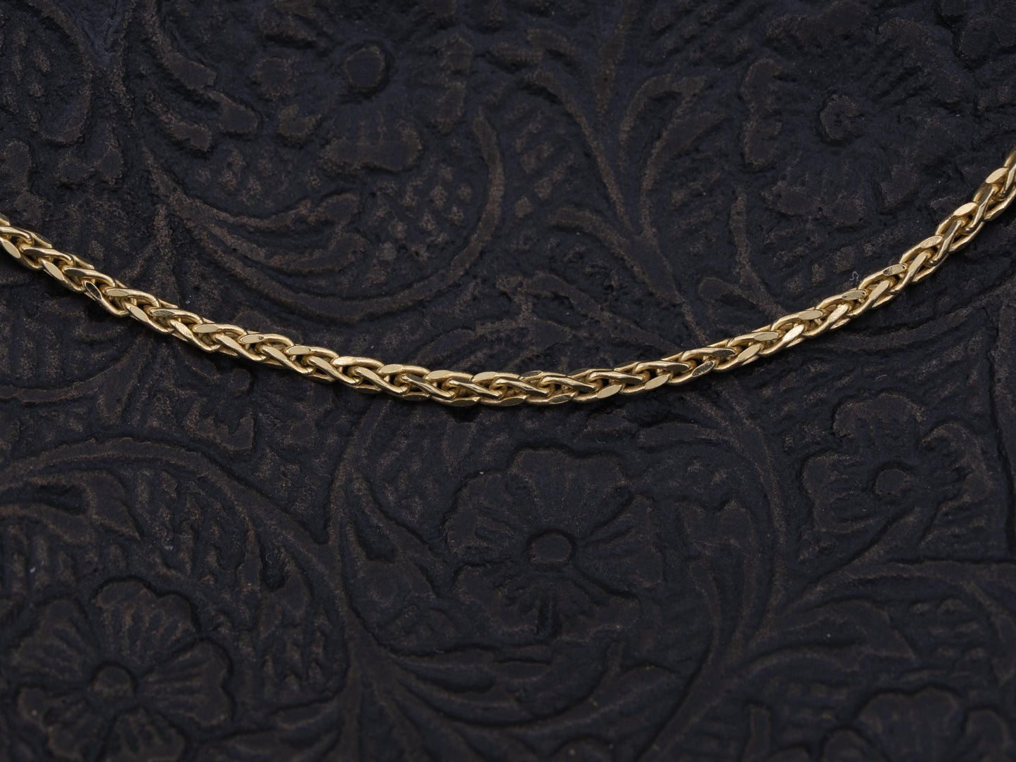 14k Yellow Gold Wheat Chain Necklace 18 inches Gold Jewelry - Redpoint Jewelry 