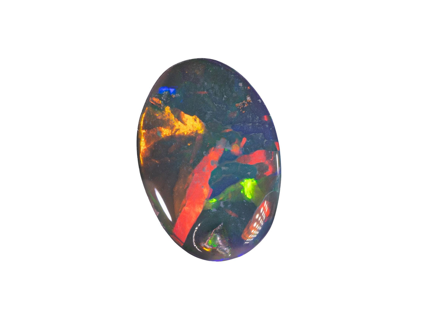 2.30 Carat Black Opal Oval Cabochon Lightning Ridge Australia