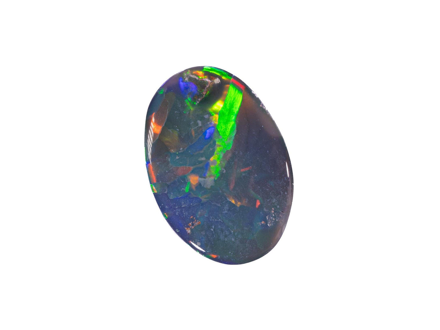 2.30 Carat Black Opal Oval Cabochon Lightning Ridge Australia