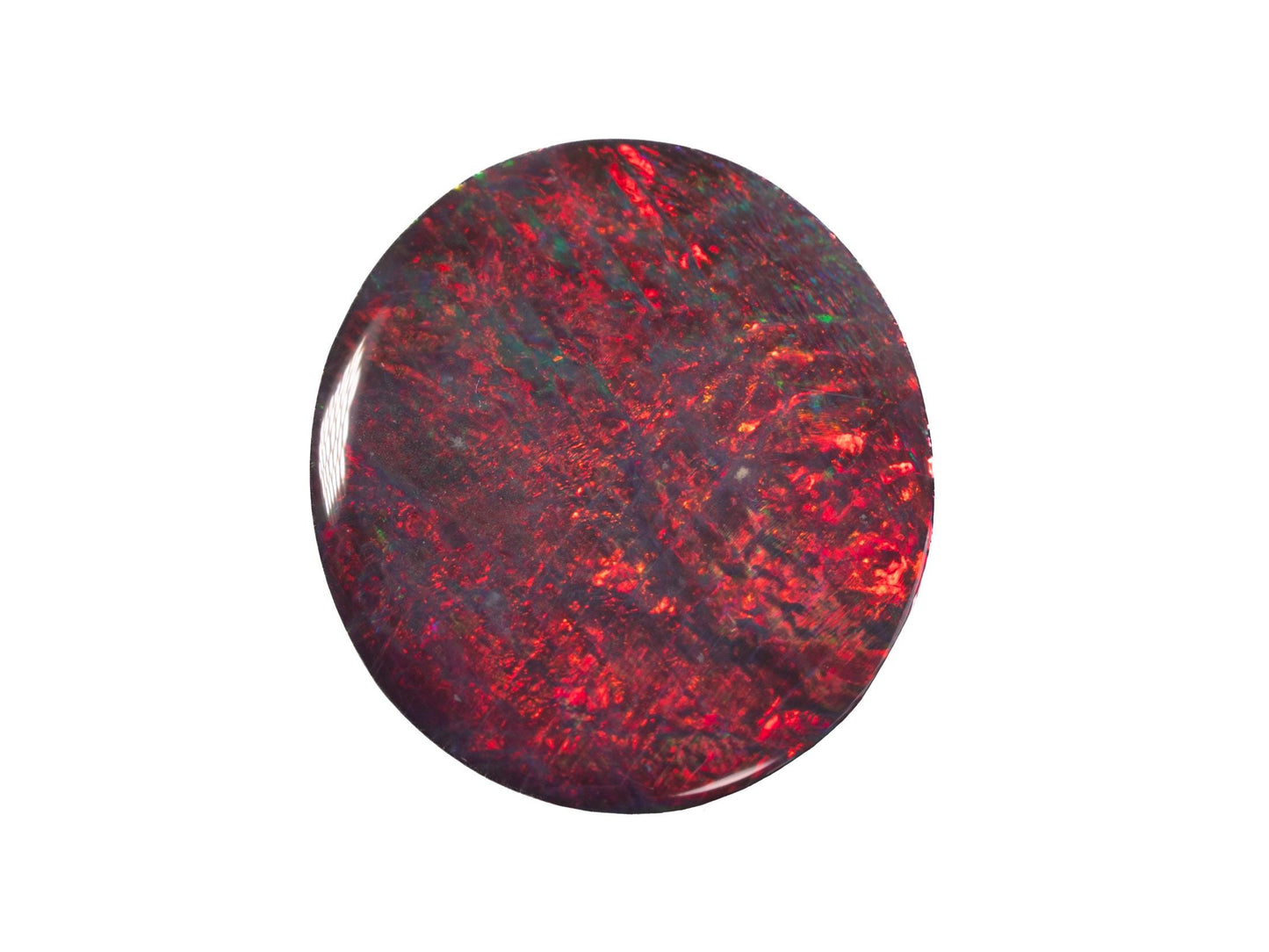 6.28 Carat Red Black Opal Oval Cabochon Lightning Ridge Australia