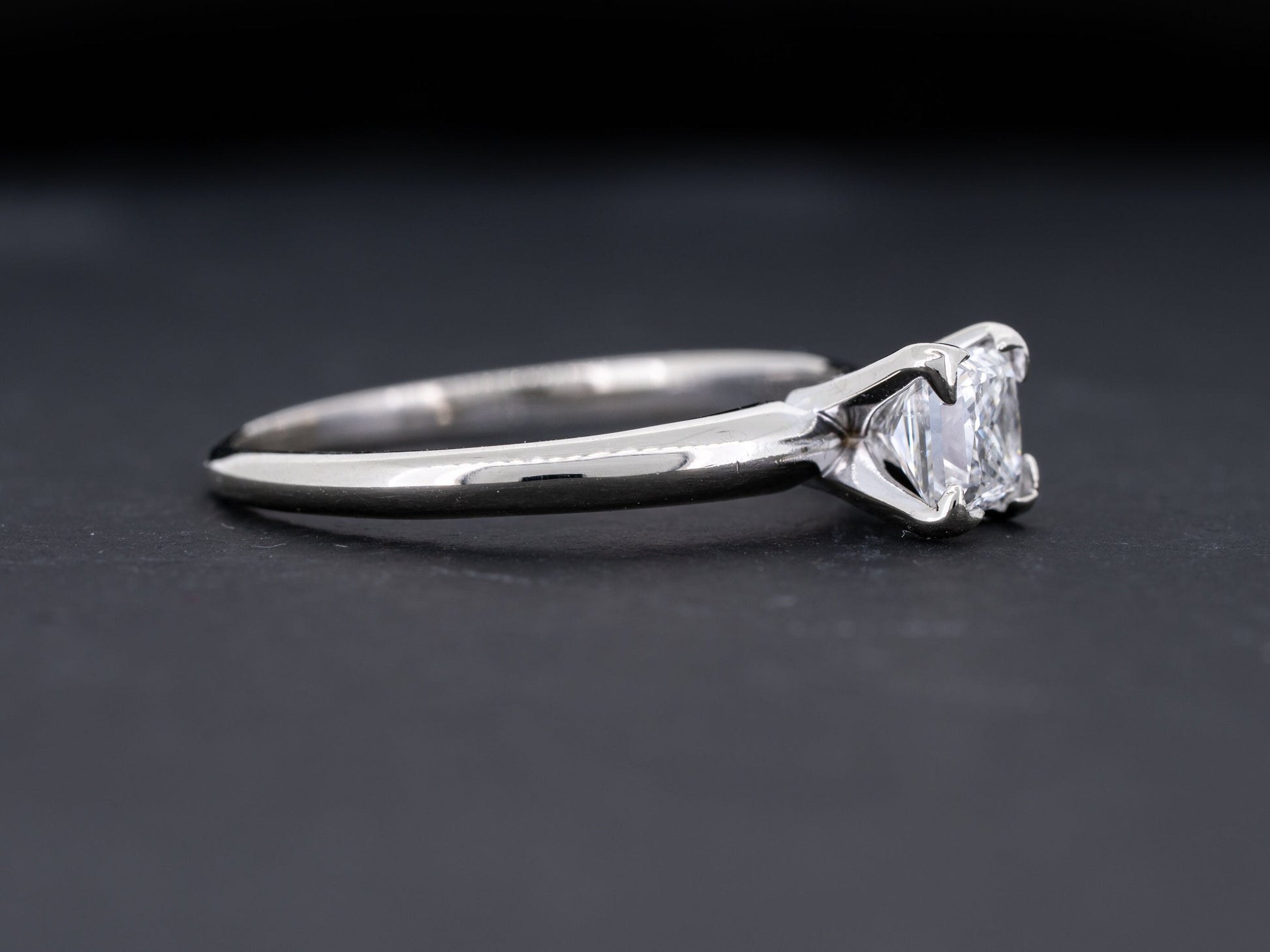 0.73ct Diamond Solitaire Engagement Ring 14k White Gold - Redpoint Jewelry 